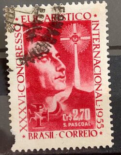 C 366 Selo Congresso Eucaristico Internacional Religiao 1955 Circulado 6