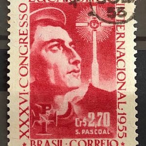 C 366 Selo Congresso Eucaristico Internacional Religiao 1955 Circulado 7