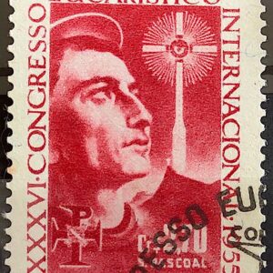 C 366 Selo Congresso Eucaristico Internacional Religiao 1955 Circulado 8