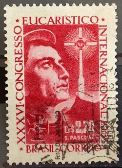 C 366 Selo Congresso Eucaristico Internacional Religiao 1955 Circulado 9