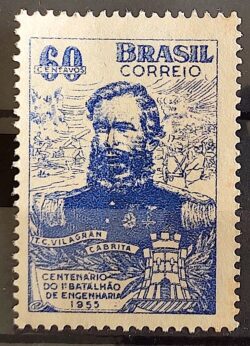 C 372 Selo Centenario Batalhao de Engenharia General Cabrita Militar 1955