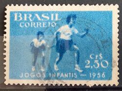 C 376 Selo Jogos Infantis Crianca 1956 Circulado 1