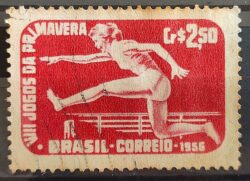 C 381 Selo Jogos da Primavera 1956 Circulado 2