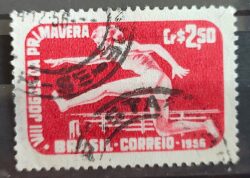 C 381 Selo Jogos da Primavera 1956 Circulado 3
