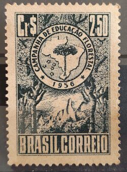 C 382 Selo Campanha de Educacao Florestal Mapa 1956 MH
