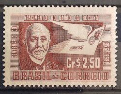 C 383 Selo Centenario Barao de Bocaina 1956