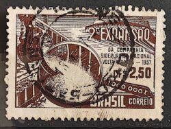 C 385 Selo Companhia Siderurgica Nacional Volta Redonda Industria Economia 1957 Circulado 2