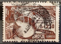 C 385 Selo Companhia Siderurgica Nacional Volta Redonda Industria Economia 1957 Circulado 7