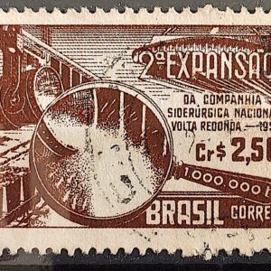C 385 Selo Companhia Siderurgica Nacional Volta Redonda Industria Economia 1957 Circulado 8