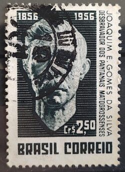 C 386 Selo Joaquim Eugenio Gomes da Silva Pantanal Mato Grosso Personalidade 1957 Circulado 2