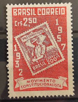 C 390 Selo Jubileu de Prata da Revolucao Constitucionalista 1957