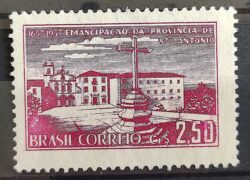 C 391 Selo 3 Centenario Provincia de Santo Antonio Pernambuco Igreja Religiao 1957