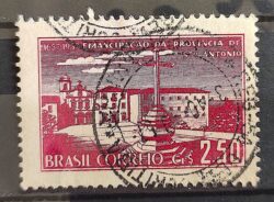 C 391 Selo 3 Centenario Provincia de Santo Antonio Pernambuco Igreja Religiao 1957 Circulado 1
