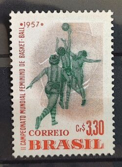 C 393 Selo Campeonato Mundial Feminino de Basquete Mulher 1957