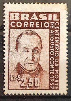 C 395 Selo Centenario Augusto Comte Positivismo Filosofia Personalidade 1957 2