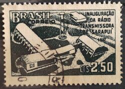 C 397 Selo Estacao Radio Transmissora Sarapui Comunicacao 1957 Circulado 2