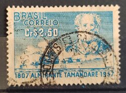 C 398 Selo Almirante Tamandare Marinha Militar Navio 1957 Circulado 12