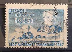 C 398 Selo Almirante Tamandare Marinha Militar Navio 1957 Circulado 15