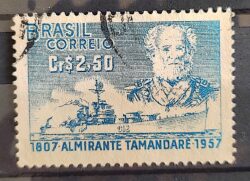 C 398 Selo Almirante Tamandare Marinha Militar Navio 1957 Circulado 2