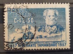 C 398 Selo Almirante Tamandare Marinha Militar Navio 1957 Circulado 3