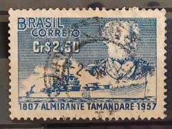 C 398 Selo Almirante Tamandare Marinha Militar Navio 1957 Circulado 4