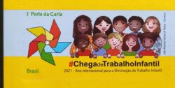 C 3984 Selo Chega de Trabalho Infantil Crianca 2021 Autoadesivo