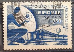 C 405 Selo Congresso Exposicao Universal Bruxelas 1958 Circulado 2