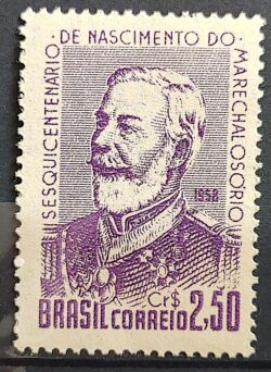 C 410 Selo Sesquicentenario Marechal Luis Osorio Militar 1958 1