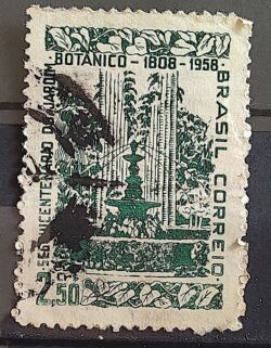 C 412 Selo Sesquicentenario do Jardim Botanico Rio de Janeiro 1958 Circulado 1