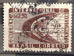 C 415 Selo Conferencia Internacional de Investimentos Economia Mapa 1958 Circulado 2