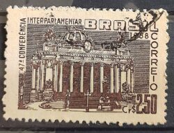 C 416 Selo Conferencia Interparlamentar Politica 1958 Circulado 1