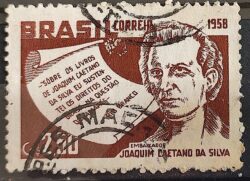 C 420 Selo Joaquim Caetano da Silva Diplomacia Politica 1958 Circulado 1