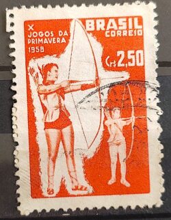 C 422 Selo Jogos da Primavera 1958 Circulado 1