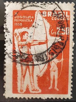 C 422 Selo Jogos da Primavera 1958 Circulado 2