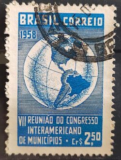 C 426 Selo Congresso de Municipios Mapa 1958 Circulado 1