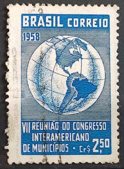 C 426 Selo Congresso de Municipios Mapa 1958 Circulado 4