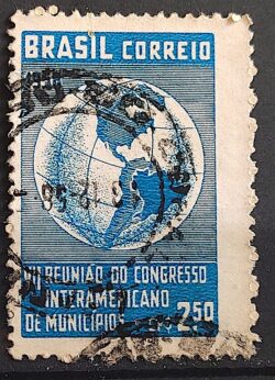 C 426 Selo Congresso de Municipios Mapa 1958 Circulado 6