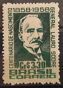 C 427 Selo Centenario General Lauro Sodre Politica Militar 1958 1