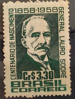 C 427 Selo Centenario General Lauro Sodre Politica Militar 1958 3