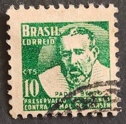 C 428 Selo Campanha Contra o Mal de Hansen Hanseniase Padre Bento Religiao Saude H6 1958 Circulado 3