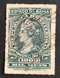 Imposto do Selo Fiscal Bahia 1000 Reis