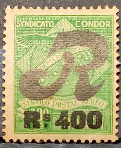 K10 Selo Syndicato Condor Taxa de Registro Sobrecarga Preta 1928
