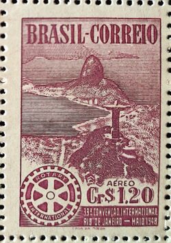 A 63 Selo Aereo Convencao Internacional do Rotary Club Rio de Janeiro 1948 1