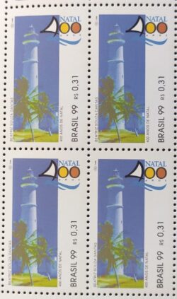 C 2180 Selo 400 Anos de Natal Farol 1999 Quadra