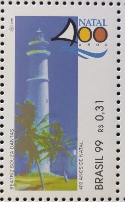 C 2180 Selo 400 Anos de Natal Farol 1999