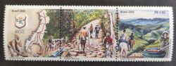 C 2623 Selo Estrada Real Mapa Bicicleta Cavalo Ouro 2005 Serie Completa