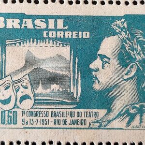 C 265 Selo Congresso Brasileiro de Teatro Joao Caetano dos Santos 1951 2