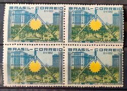 C 287 Selo Dia Mundial do Urbanismo Geografia 1952 Quadra