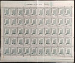 C 303 Selo Exposicao Filatelica Nacional de Educacao 1953 Folha