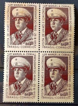 C 306 Selo Presidente do Peru General Manuel Odria Militar 1953 Quadra 2